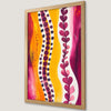 Boho Chic Art Poster in Pink and Yellow: Vibrant Wall Decor