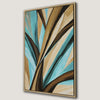 Boho Chic Blue Beige Brown Abstract Canvas Print