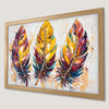 Boho Chic Feather Art Poster - Colorful Home Decor