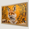 Boho Chic Fox Portrait Art Poster for Animal Lovers