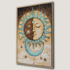 Boho Chic Sun and Moon Celestial Canvas Print Art
