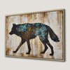 Boho Chic Wolf Image Framed Canvas Print
