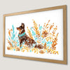 Boho Dog Art Poster - Whimsical Animal Print for Your Home