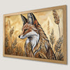Boho Fox Art Poster in Brown, Gold, and Beige Tones
