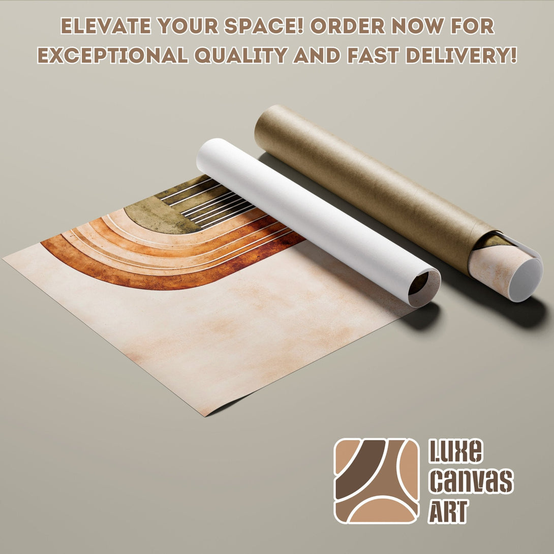 Abstract art Poster Roll in neutral tones. Elevate your space with this modern art print!