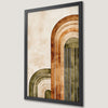 Boho Geometric Art Poster in Beige and Brown Tones