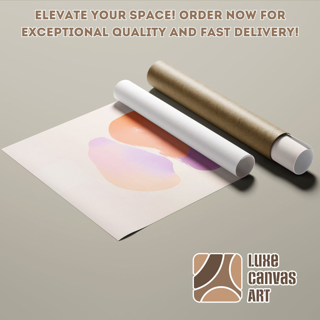 Abstract art poster roll in pastel colors. Elevate your space with this stylish Poster. Order now for fast delivery!