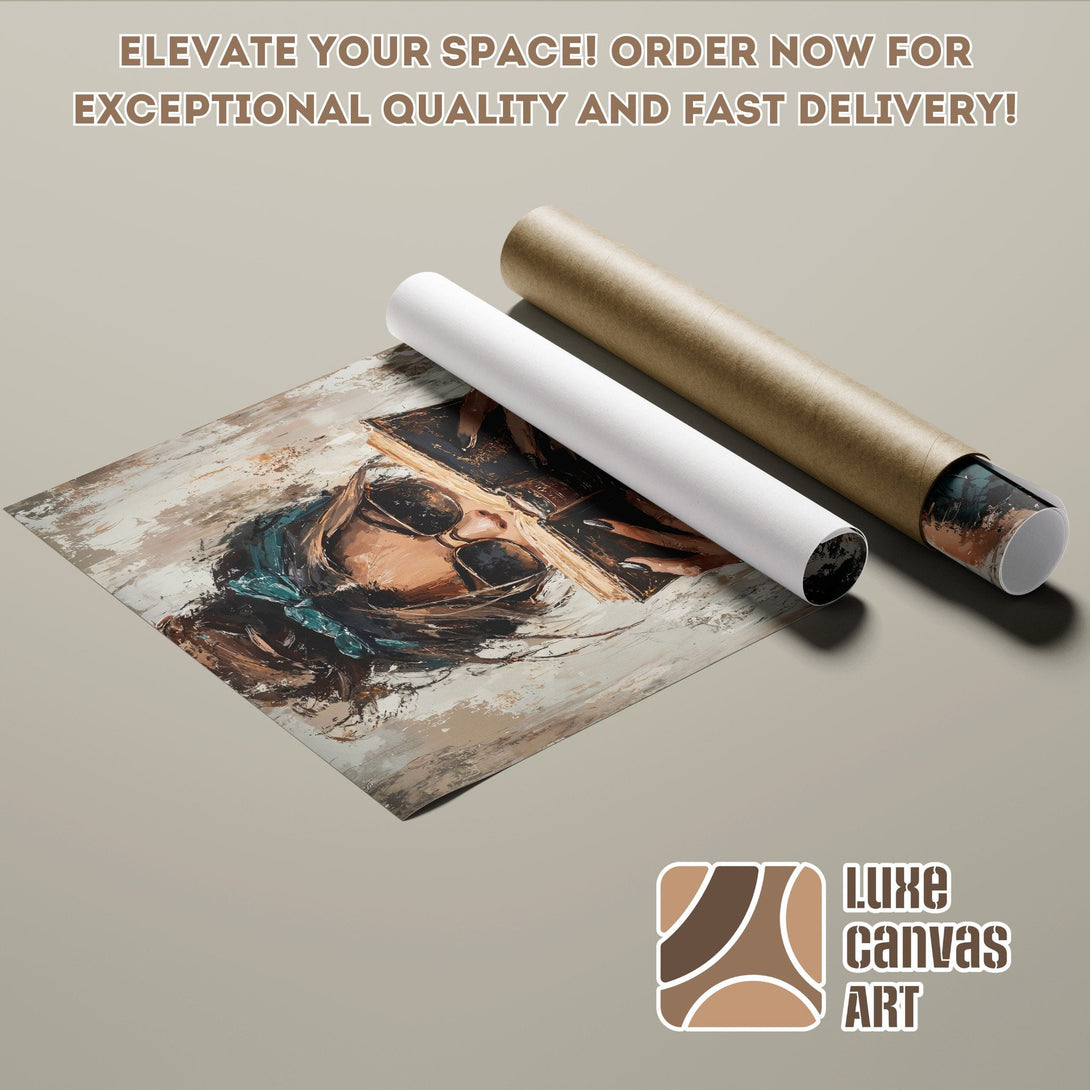 Oil painting style Poster Roll with neutral tones. Order today!