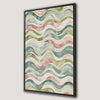 Boho Green and Pink Waves Canvas Print for Tranquil Spaces