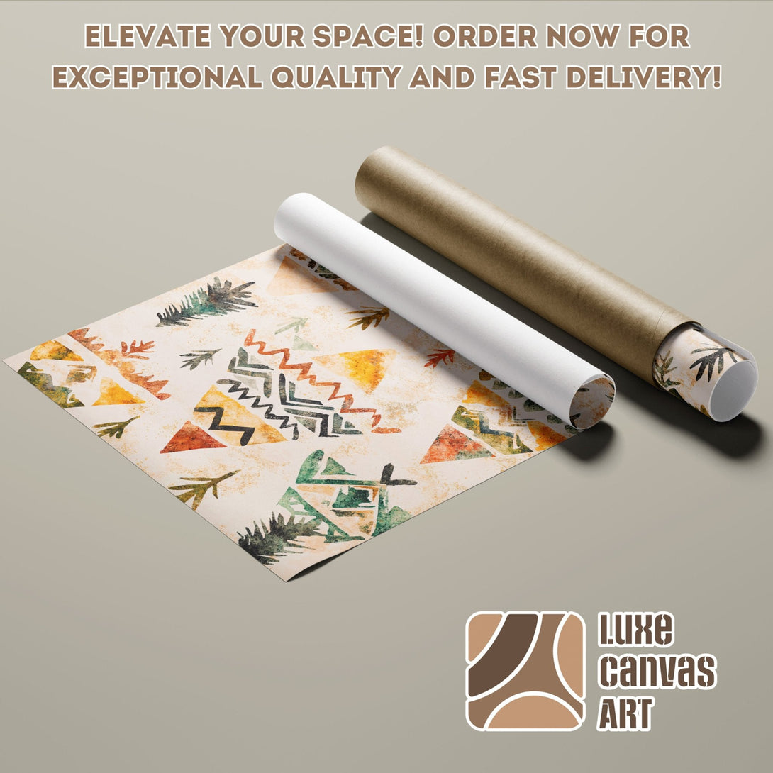 Poster Roll with abstract design in earthy tones. Perfect wall art for your home! Shop now!