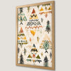 Boho Mountain & Tree Art Poster - Geometric Wall Decor