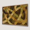 Boho Style Brown Green Orange Pattern Canvas Print