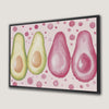 Boho Style Fruit Art Canvas Print - Pink and Green