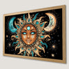 Boho Sun and Moon Art Poster - Celestial Wall Decor