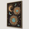 Boho Sun and Moon Celestial Canvas Print Wall Art