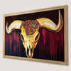 Boho Tribal Skull Art Poster for Rustic Home Decor