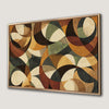 Bold Geometric Abstract Art Canvas Print in Mid-Century Style