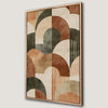 Bold Geometric Art with Beige and Orange Canvas Print
