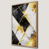 Bold Geometric Black and Gold Canvas Print for Modern Decor