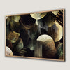 Bold Geometric Pattern Canvas Print, Modern Dark Art