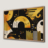 Bold Geometric Shapes Canvas Print in Black and Orange