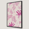 Bold Pink Floral Abstract Canvas Print for Modern Boho Decor