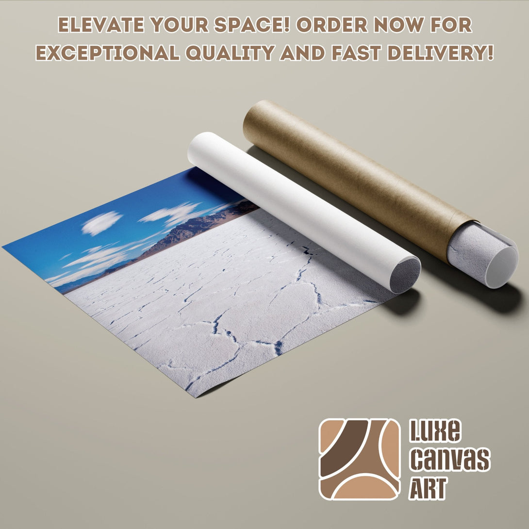 Poster Roll of scenic landscape art with blue sky, neutral tones. Order yours today!
