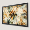 Botanical Circles Art Poster - Green and Beige Floral Decor
