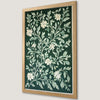 Botanical Floral Art Poster with Green Leaves for Home Decor
