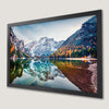 Braies Alpine Lake Art Poster - Autumnal Mountain Reflections