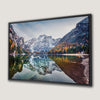 Braies Alpine Lake Print Canvas Wall Art