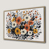 Bright Floral Bouquet Canvas Print with Framed Finish for Home