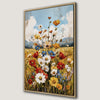 Bright Floral Countryside Canvas Print for Rustic Homes