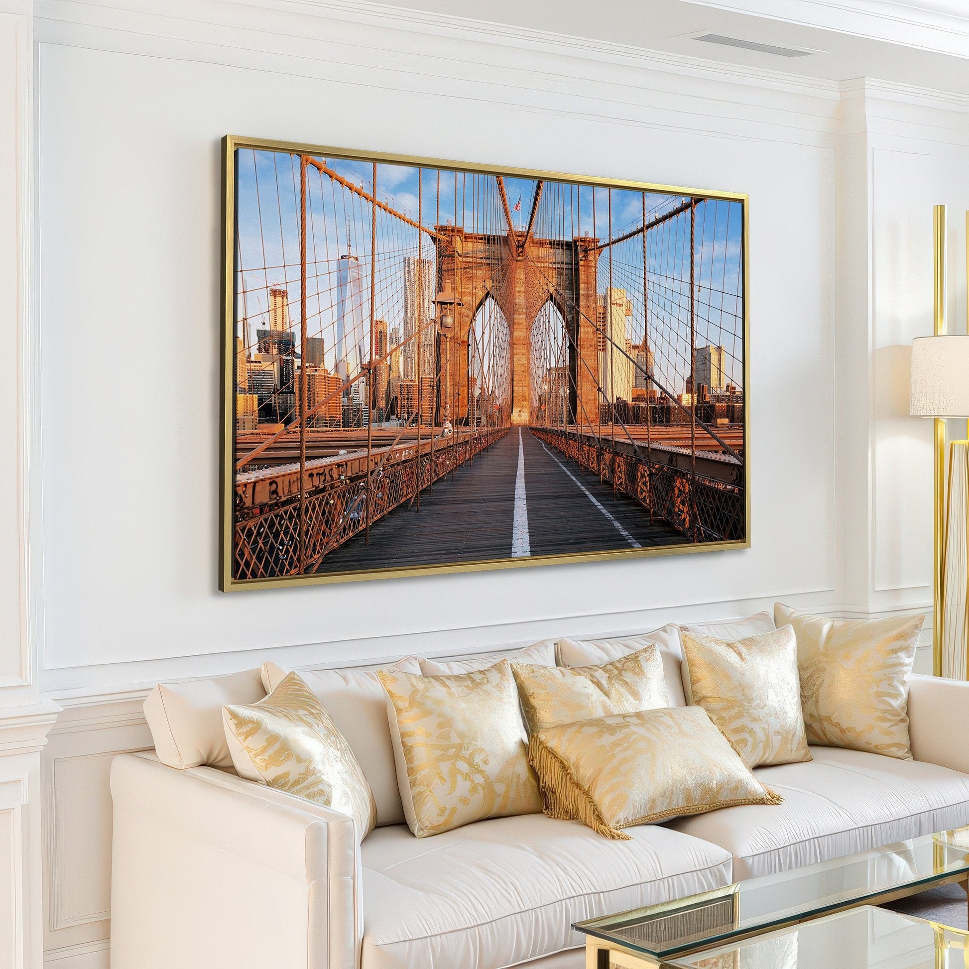 Brooklyn Bridge New York Cityscape Canvas Print Art