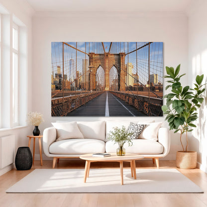 Brooklyn Bridge New York Cityscape Canvas Print Art