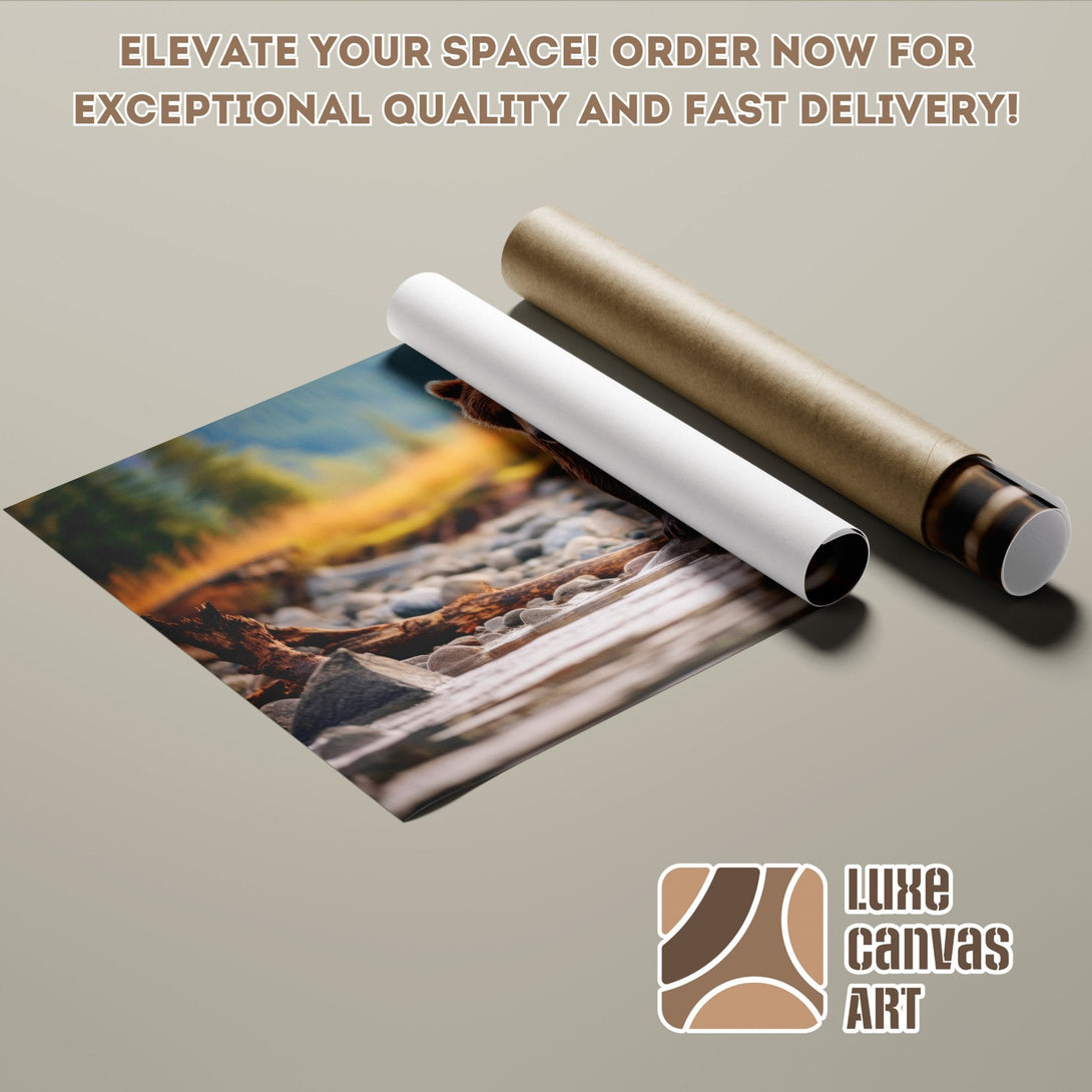 Poster Roll with nature scene, warm color palette. Elevate your space with exceptional quality art. Order now!
