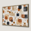 Brown Beige Black Geometric Abstract Canvas Print Art