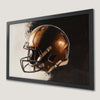Brown Football Helmet Art Poster - Classic Sports Decor