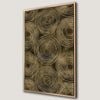 Brown Green and Beige Abstract Canvas Print with Circles