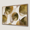 Brown Orange Green Curvy Shapes Canvas Print Minimal Style