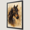 Brown Steed Close-Up Art Poster - Rustic Equestrian Decor