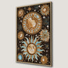 Celestial Boho Chic Sun and Moon Canvas Print Art