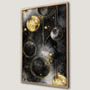 Celestial Cosmic Theme Canvas Print with Gold Accents