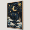 Celestial Dreams Starry Night Canvas Print Decor
