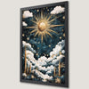 Celestial Dreamscape Art Poster - Surreal Sun and Stars for Your Walls