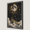 Celestial Dreamscape Moonlit Night Sky Canvas Print