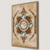 Celestial Lunar Ethnic Patterns Canvas Print Art