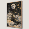 Celestial Moon Canvas Wall Art Print for Space Lovers
