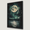 Celestial Moonlight Lake Landscape Canvas Print Art
