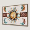 Celestial Mystical Sun and Moon Canvas Print Wall Art